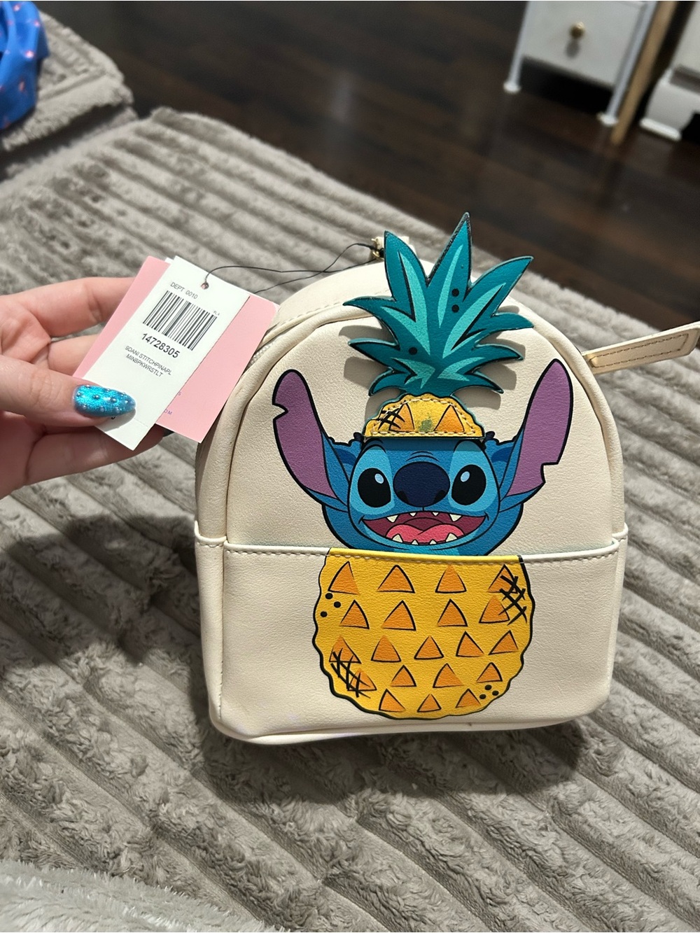Stitch Pineapple Mini purse - Cream
